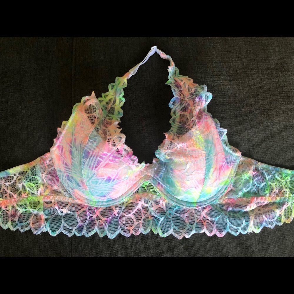 NWOT VS PINK neon multicolor Bralette